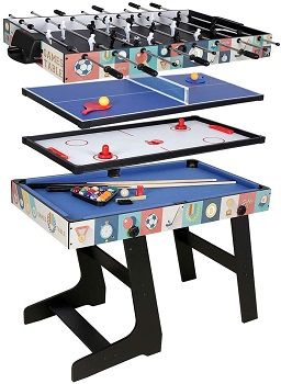 Funmall 48 4-in-1 Combo Game Table with Pool Billiard Slide Hockey Foosball and Table Tennis review
