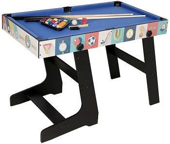 Funmall 48 4-in-1 Combo Game Table with Pool Billiard Slide Hockey Foosball and Table Tennis