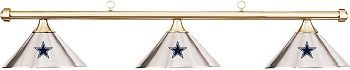Imperial NFL Dallas Cowboys Chrome Shade & Brass Bar Pool Table Light