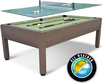 Snow Shop Everything 84 Inch Outdoor Wicker Billiard Table